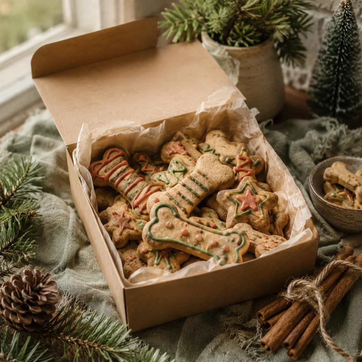 Pack navideño con galletas para perro